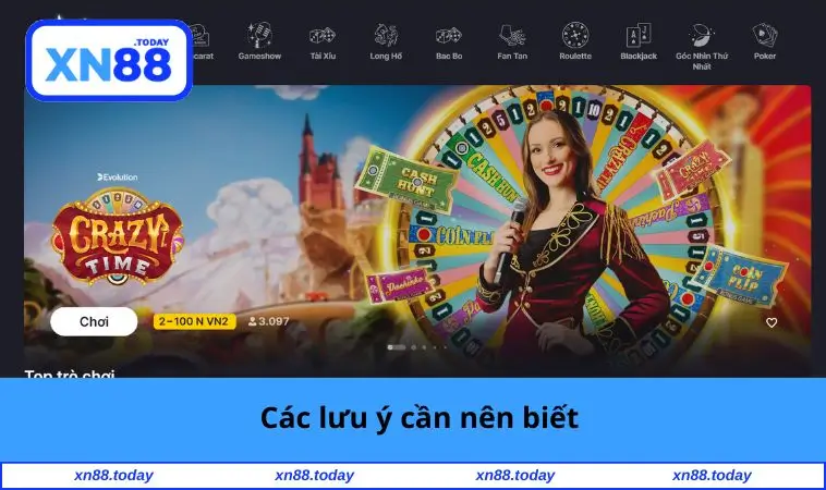 Các lưu ý cần nên biết