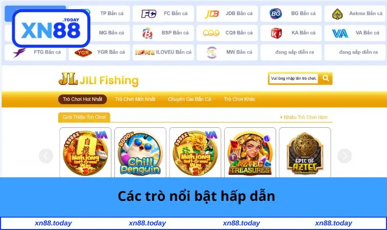 Các trò nổi bật hấp dẫn