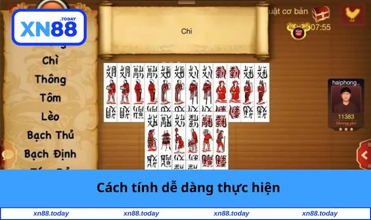 Cách tính dễ dàng thực hiện