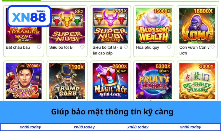 Link XN88 Không Bị Chặn – Truy Cập Nhanh, Không Gián Đoạn 1 Giúp bảo mật thông tin kỹ càng